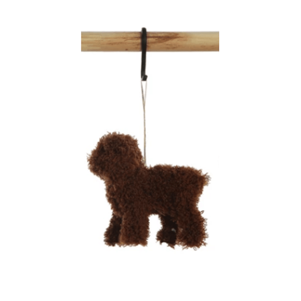 Creative Co-op Furry Poodle Ornament, 4 Available Colors, Sold Individually - Little Miss Muffin Children & Home