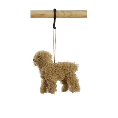 Creative Co-op Furry Poodle Ornament, 4 Available Colors, Sold Individually - Little Miss Muffin Children & Home