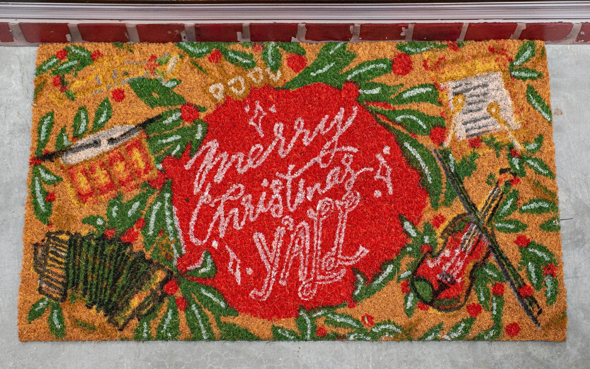 The Parish Line The Parish Line Merry Christmas Y'all Door Mat - Little Miss Muffin Children & Home