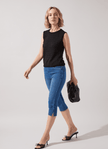 Lysse Granada Front Pocket Capri Denim (18.5" Inseam) Mid Wash - Little Miss Muffin Children & Home