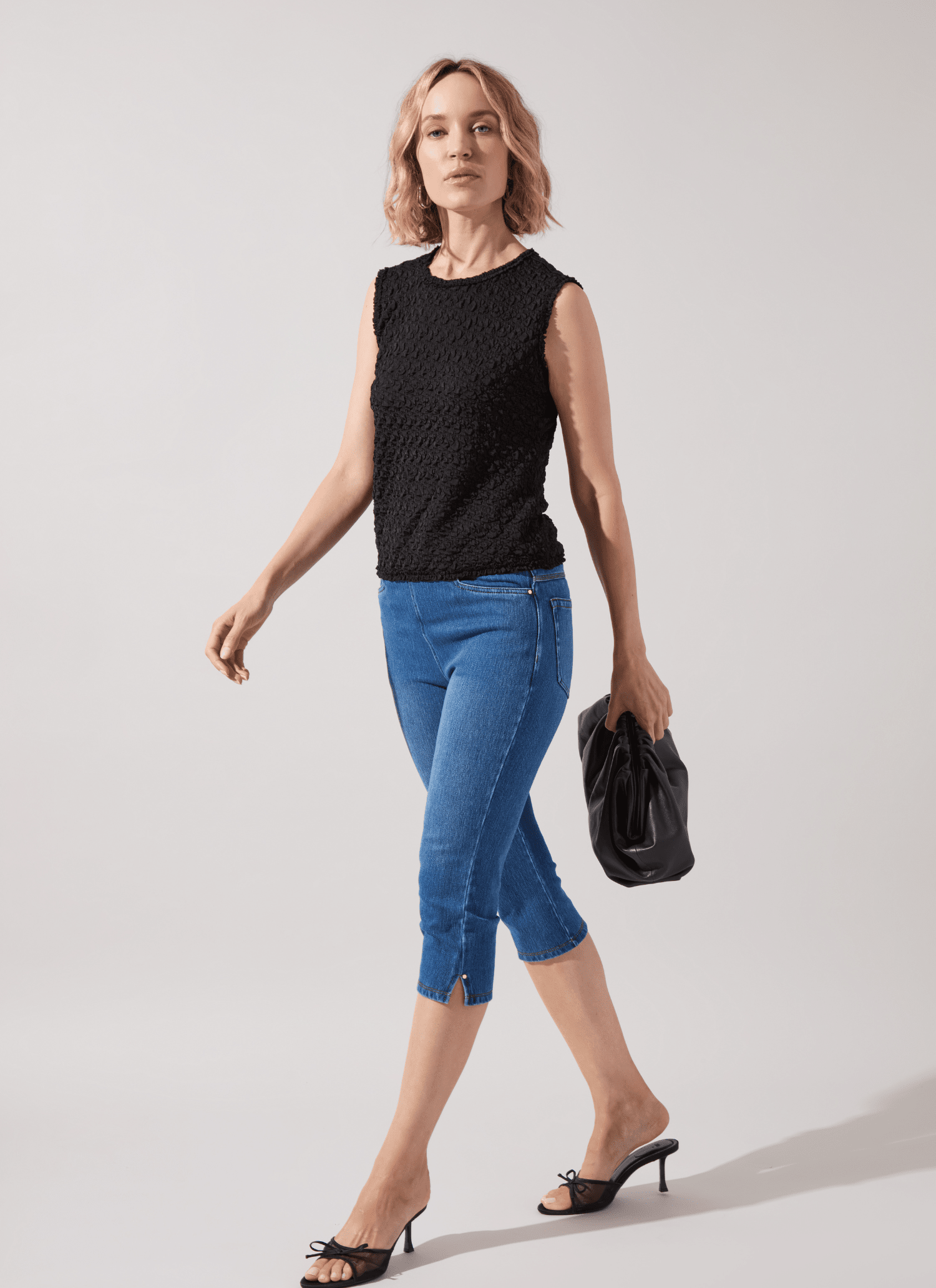 Lysse Granada Front Pocket Capri Denim (18.5" Inseam) Mid Wash - Little Miss Muffin Children & Home
