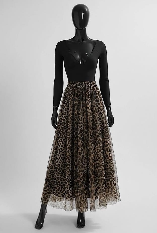 Loowie Ariana Black Leopard Print Tulle Skirt - Little Miss Muffin Children & Home