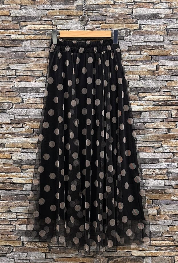 Loowie Ariana Black Polka Dot Tulle Skirt - Little Miss Muffin Children & Home