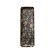 Enameled Metal Tray with Pattern & Gold Rim