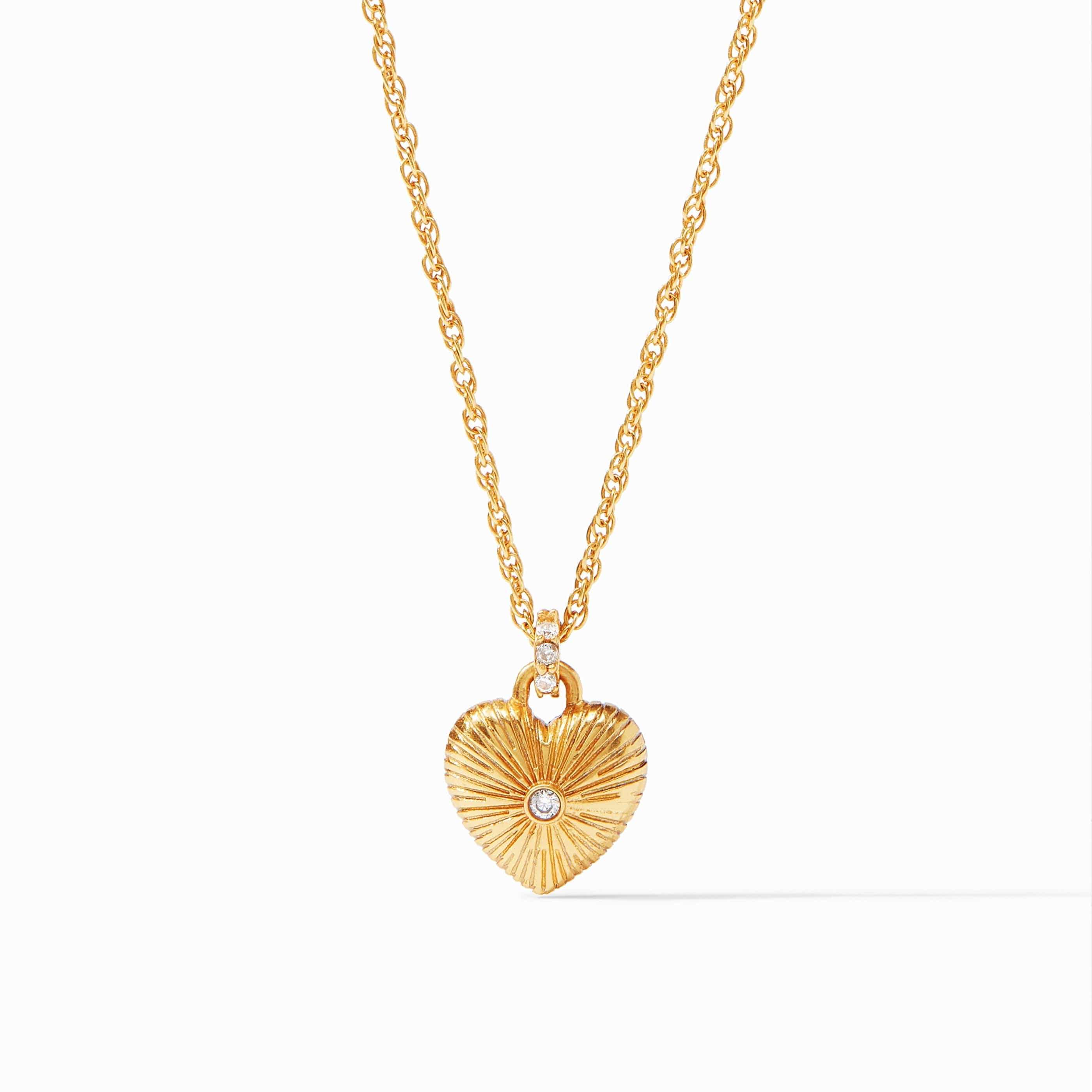 Julie Vos Esme Heart Solitaire Necklace with Cubic Zirconia - Little Miss Muffin Children & Home