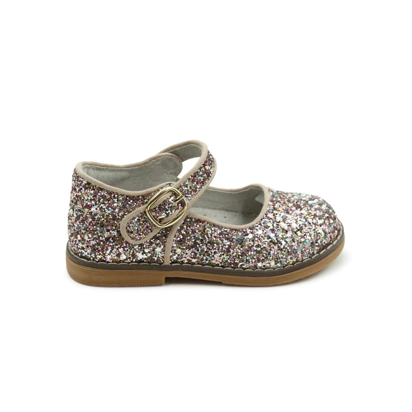 L'Amour Shoes L'Amour Natasha Glitter Mary Jane in Glitter Multi Pink - Little Miss Muffin Children & Home