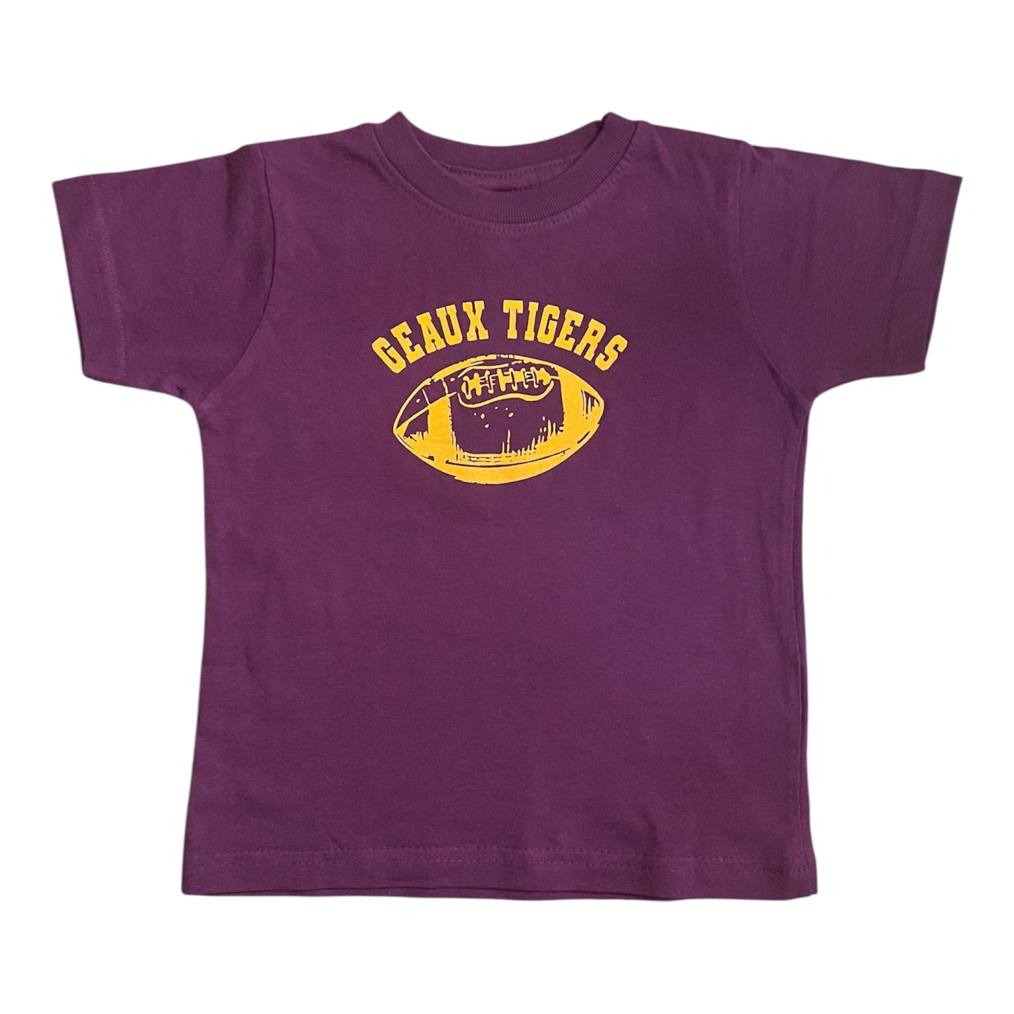Whereable Art Geaux Tigers Toddler Fine Jersey Tee in Purple - Little Miss Muffin Children & Home