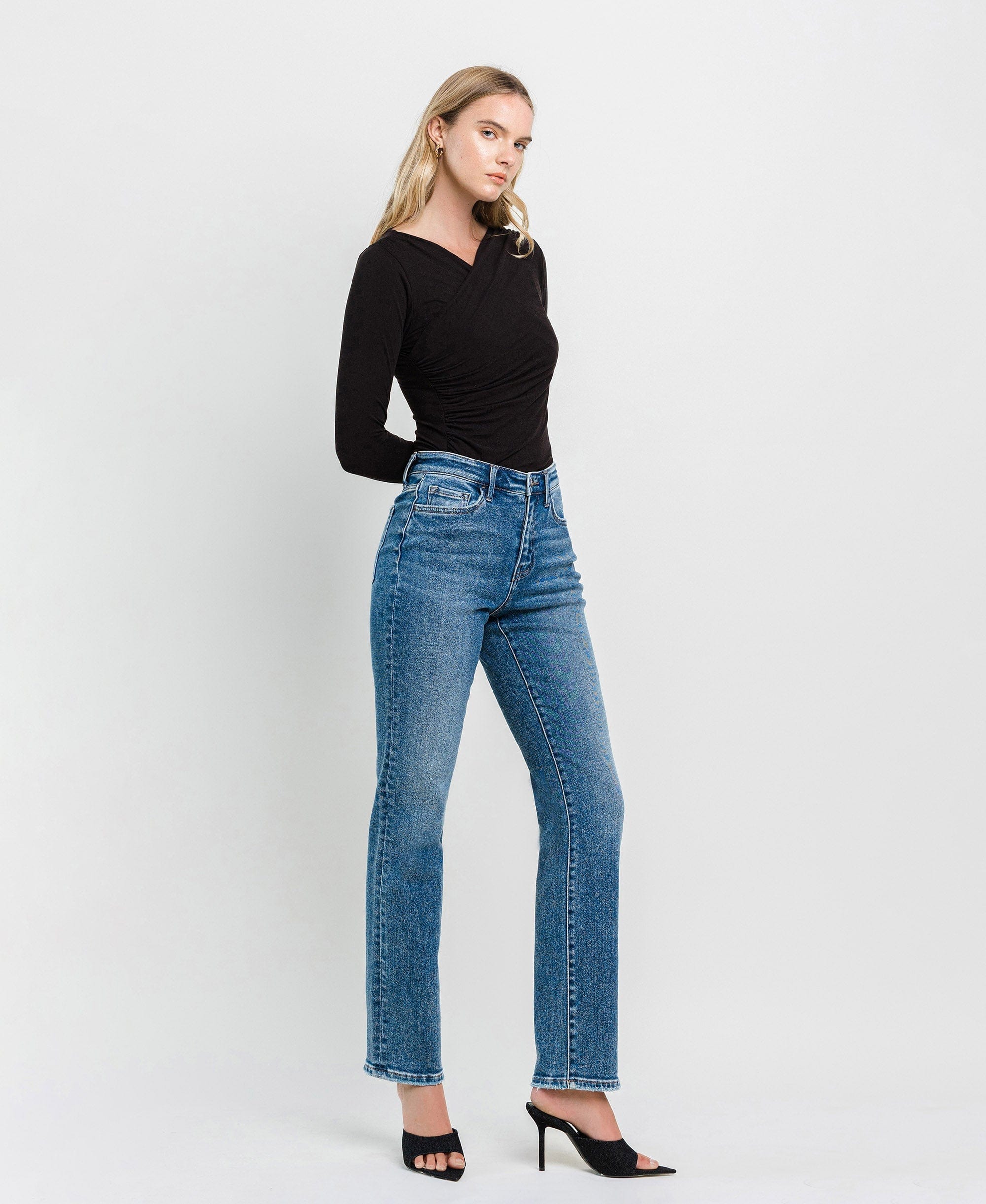 Flying Monkey Flying Monkey High Rise Straight Jeans - Little Miss Muffin Children & Home