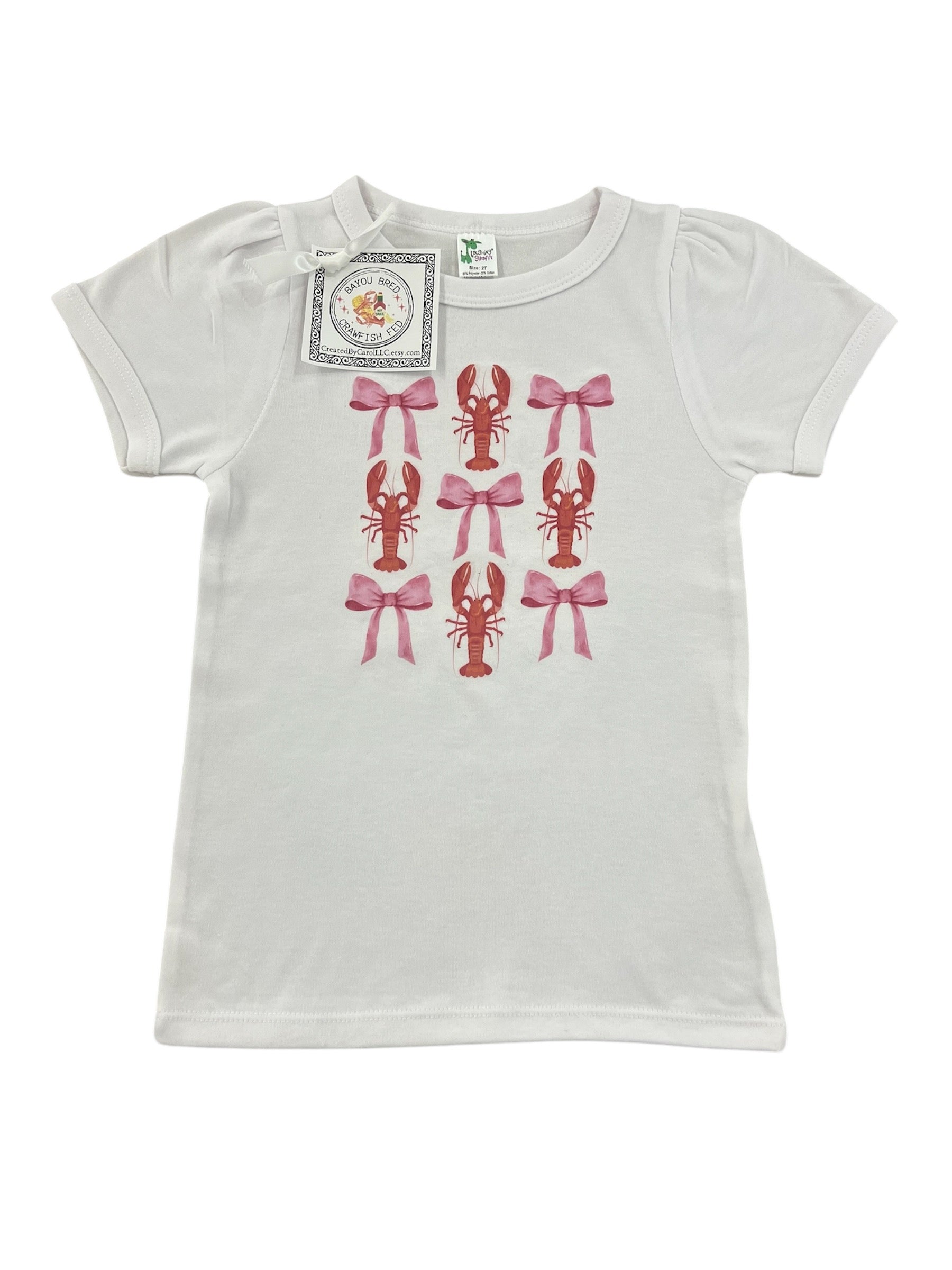 Created by Carol LLC Created by Carol Crawfish and Bows Coquette T-Shirt - Little Miss Muffin Children & Home