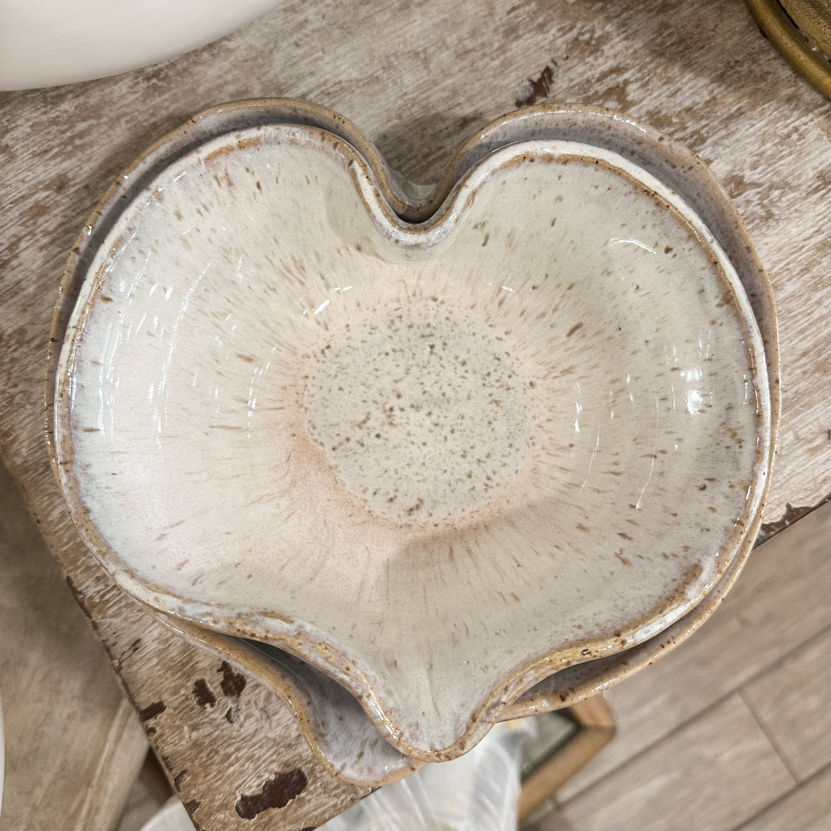 Etta B Pottery Chantilly Nesting Heart Bowl, Available in 2 Sizes - Little Miss Muffin Children & Home