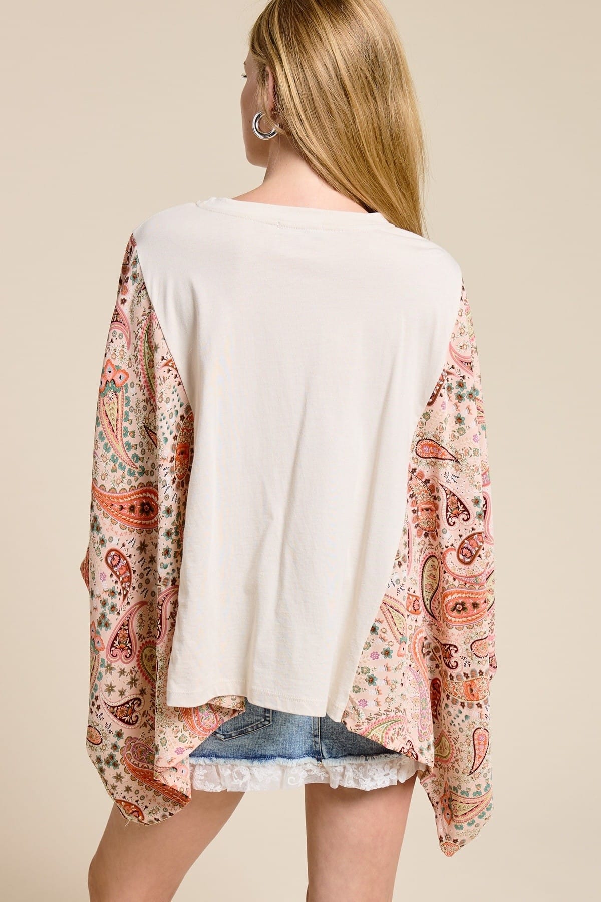 Free Bird America 1977 Graphic Kaftan Sleeve Top