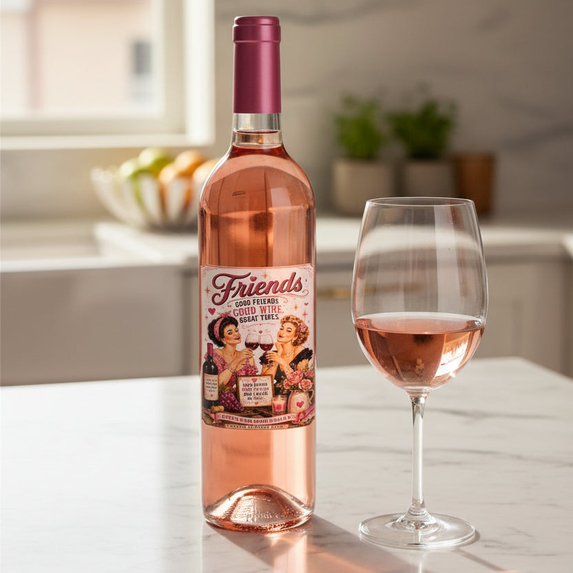 Sassy Vine Friends Wine Label