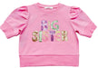 Lily Sequin Big Sister Puff Sleeve Top