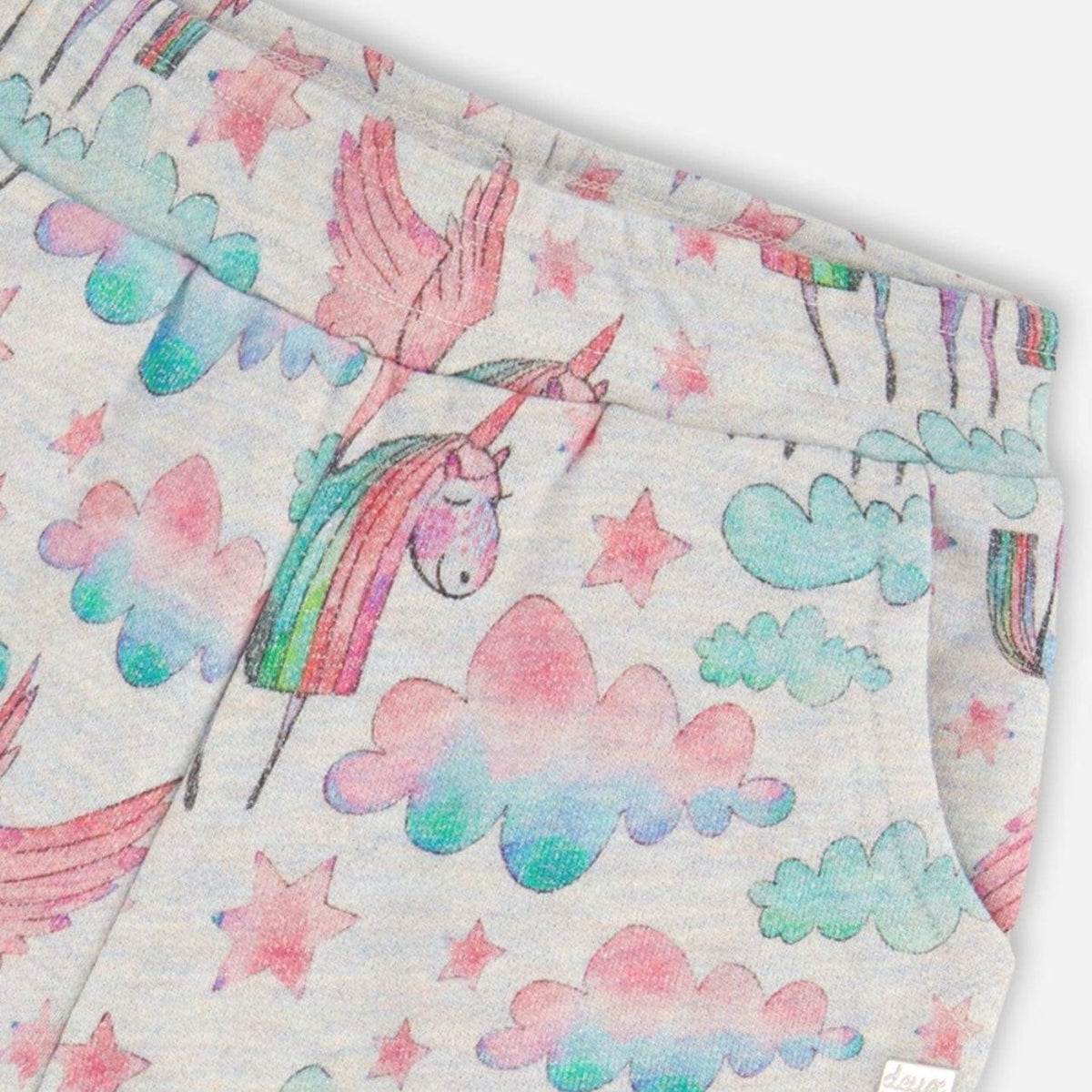 Deux Par Deux Deux Par Deux French Terry Jogger with Angels and Unicorns - Little Miss Muffin Children & Home