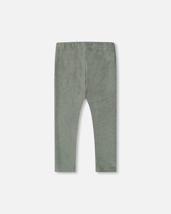 Deux Par Deux Deux Par Deux Velvet Stretched Leggings, Jadeite - Little Miss Muffin Children & Home