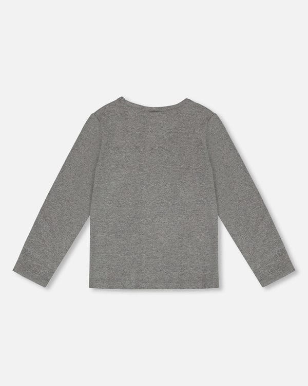 Deux Par Deux Deux Par Deux T-shirt Long Sleeves With Sequin Heart - Little Miss Muffin Children & Home