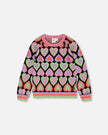 Deux Par Deux Deux Par Deux Jacquard Hearts Sweater - Little Miss Muffin Children & Home