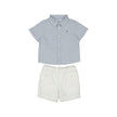 Mayoral Usa Inc Mayoral Button Up Shirt & Shorts Set in Regatta - Little Miss Muffin Children & Home