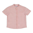 Mayoral Usa Inc Mayoral Short Sleeve Linen Mandarin Collar Shirt in Guava - Little Miss Muffin Children & Home