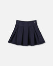 Deux Par Deux Pleated Milano Skirt in Mood Indigo - Little Miss Muffin Children & Home