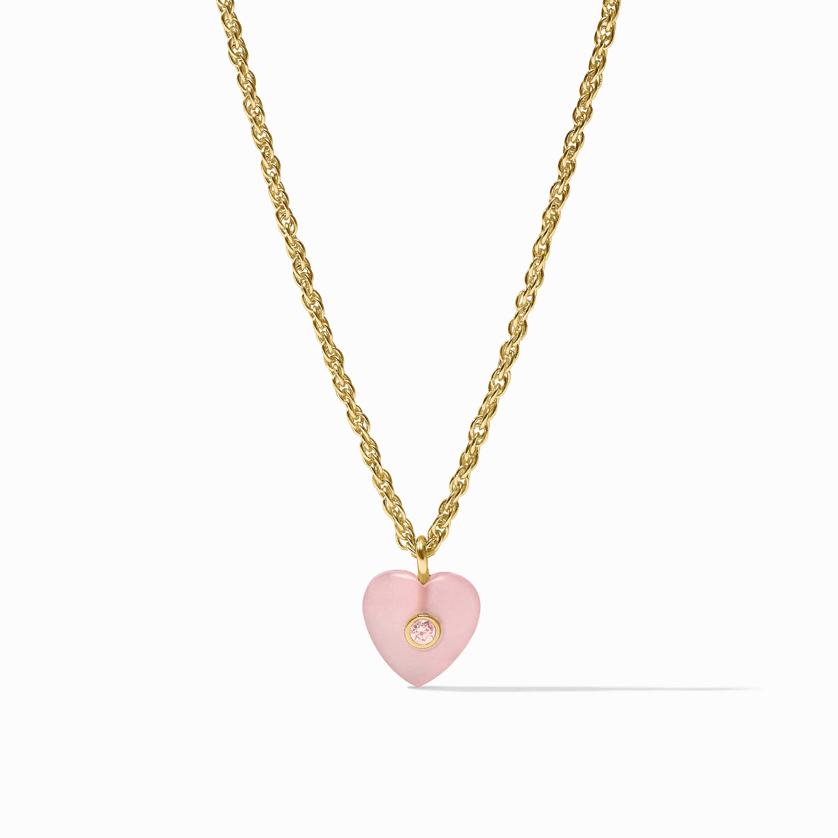 Julie Vos Heart Delicate Necklace with Pink Quartz - Little Miss Muffin Children & Home