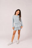 Henley Long Sleeve Tee in Blue Sandwash