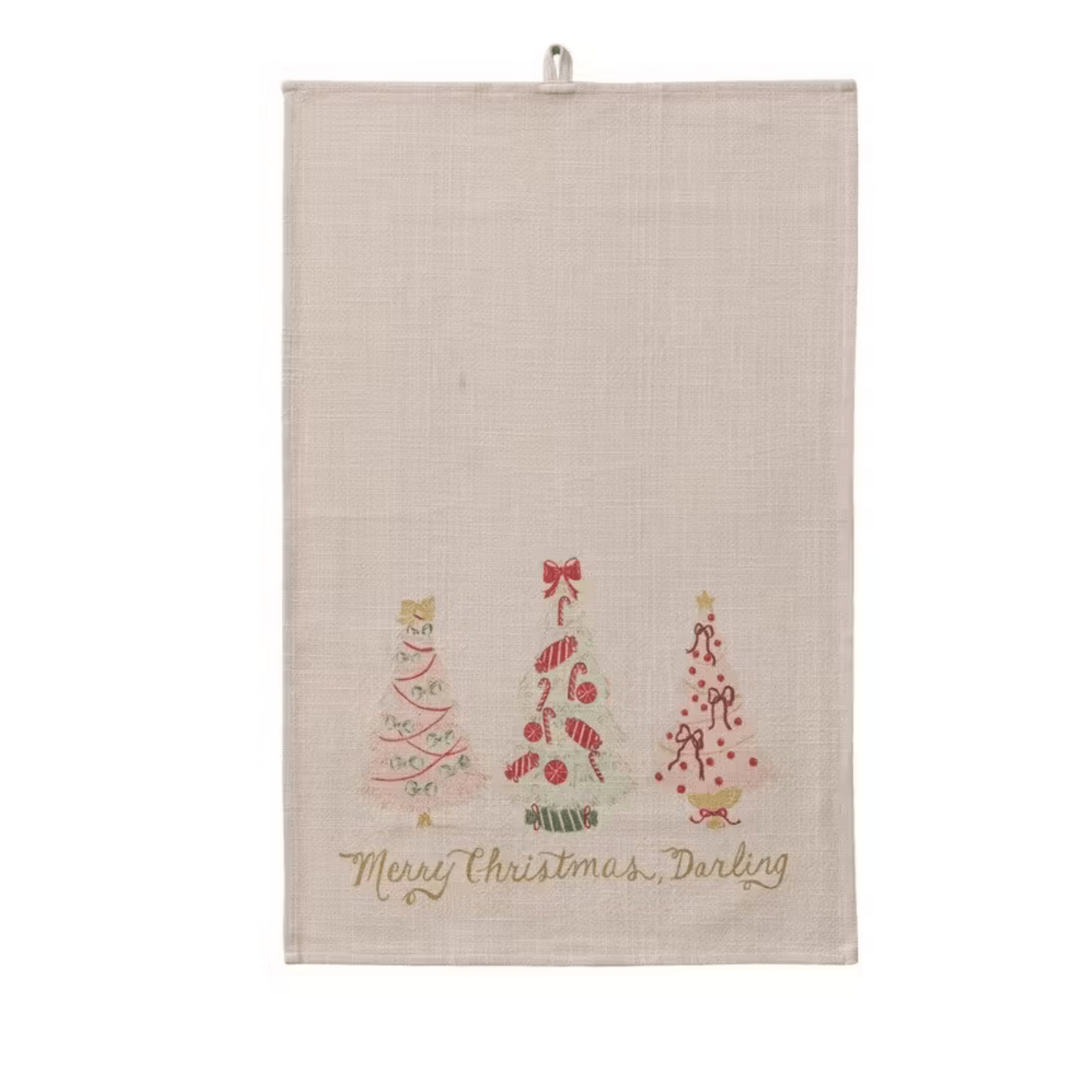 christmas tree tea towel