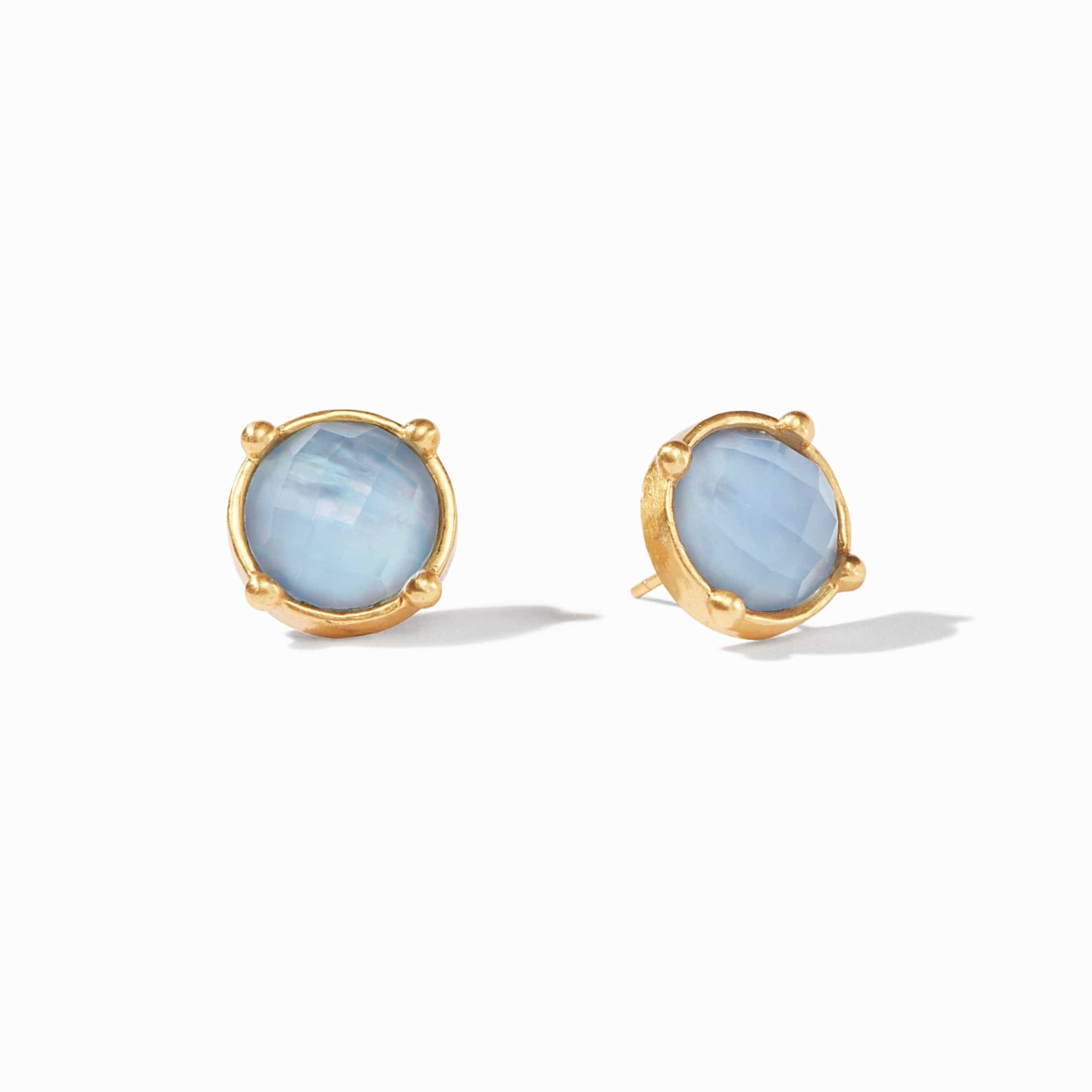Julie Vos Honey Stud with Iridescent Chalcedony Blue - Little Miss Muffin Children & Home