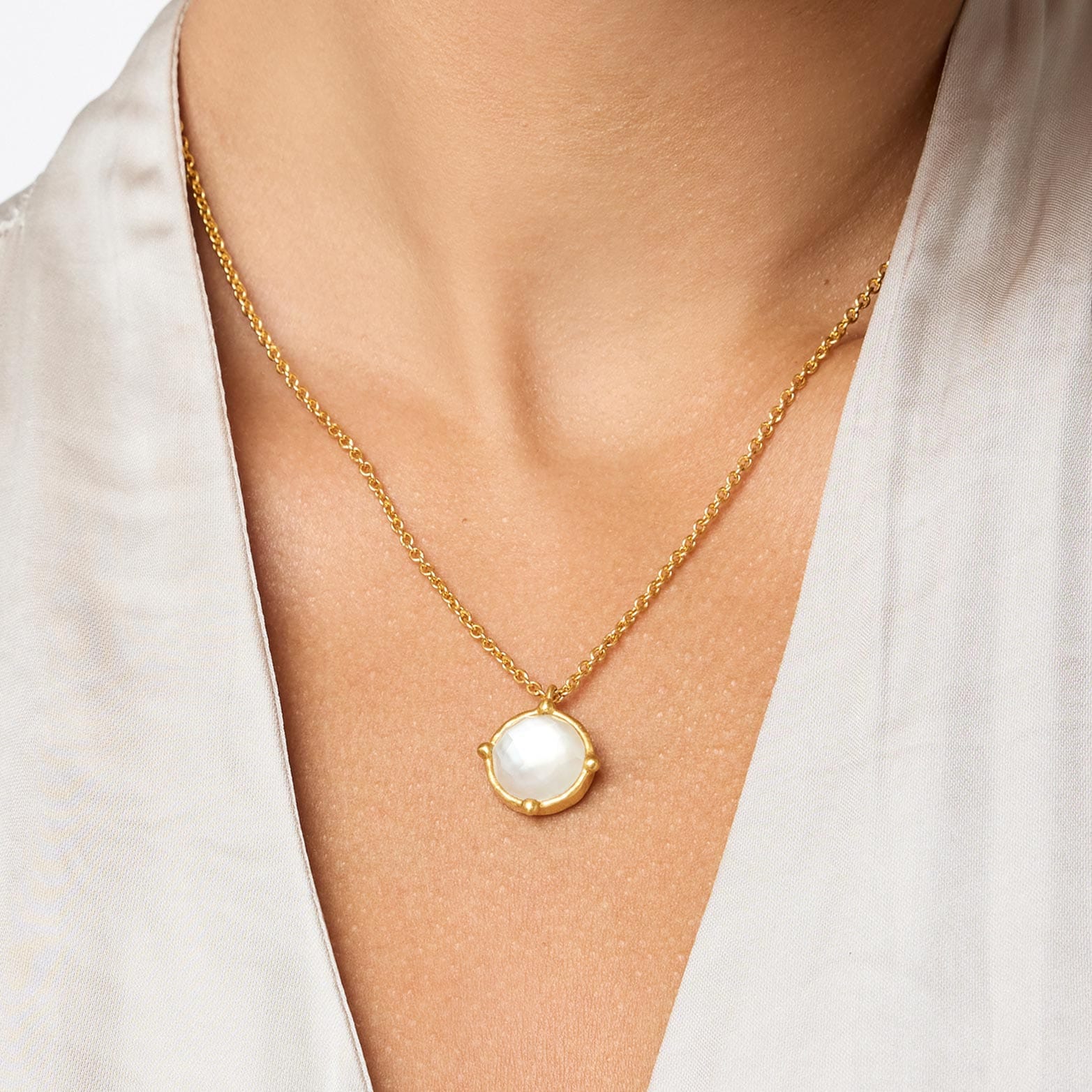 Julie Vos Julie Vos Honeybee Solitaire Necklace with Iridescent Clear Crystal Stones - Little Miss Muffin Children & Home