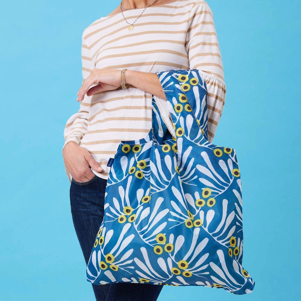Rock Flower Paper Rock Flower Paper Francoise Blu Bag Reusable Shopper Tote - Little Miss Muffin Children & Home