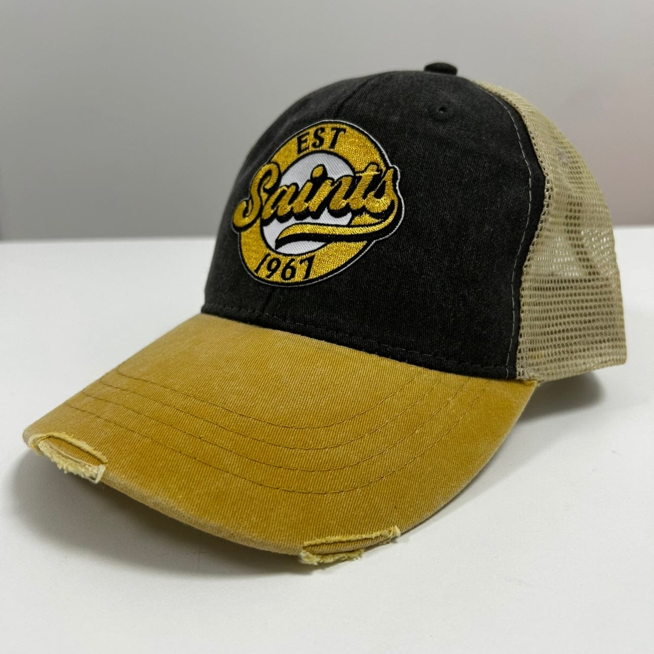 Whereable Art Whereable Art Saints Retro 1967 Charcoal Trucker Cap - Little Miss Muffin Children & Home