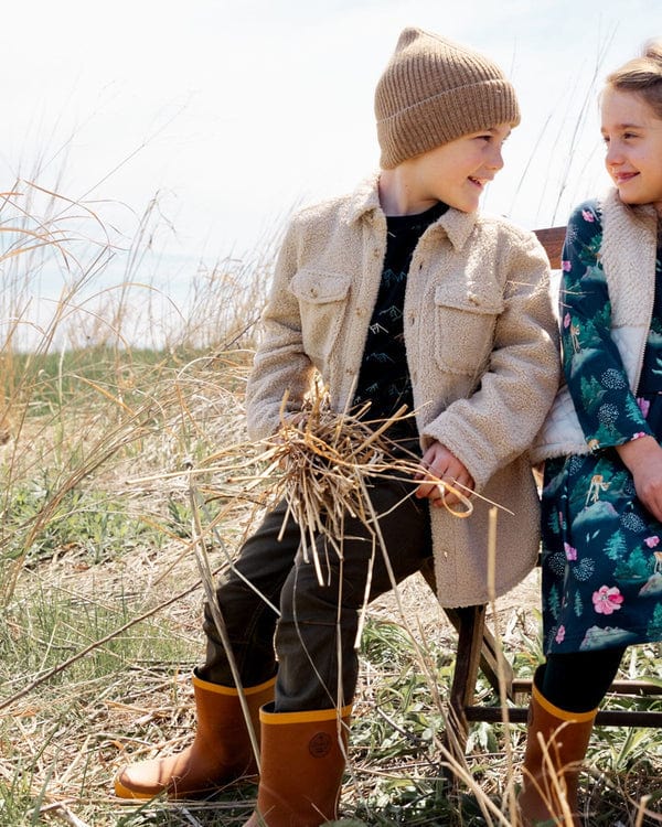 Deux Par Deux Deux Par Deux Sherpa Overshirt in Sesame - Little Miss Muffin Children & Home