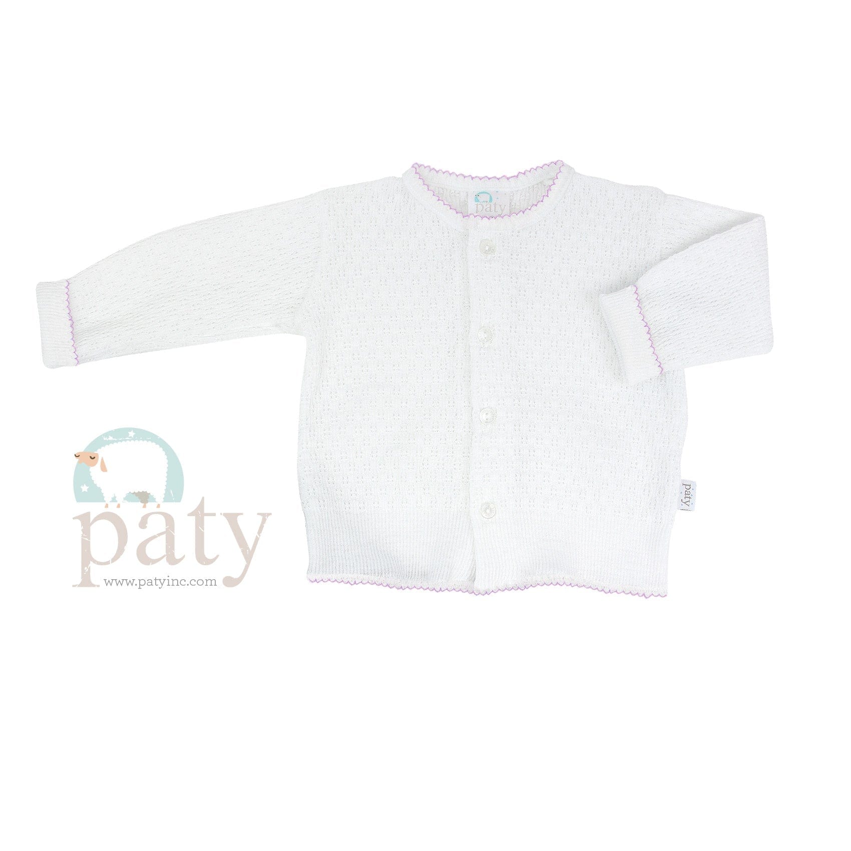 Paty, Inc. Paty Cuffed Sweater with Pink Picot Trim - Little Miss Muffin Children & Home