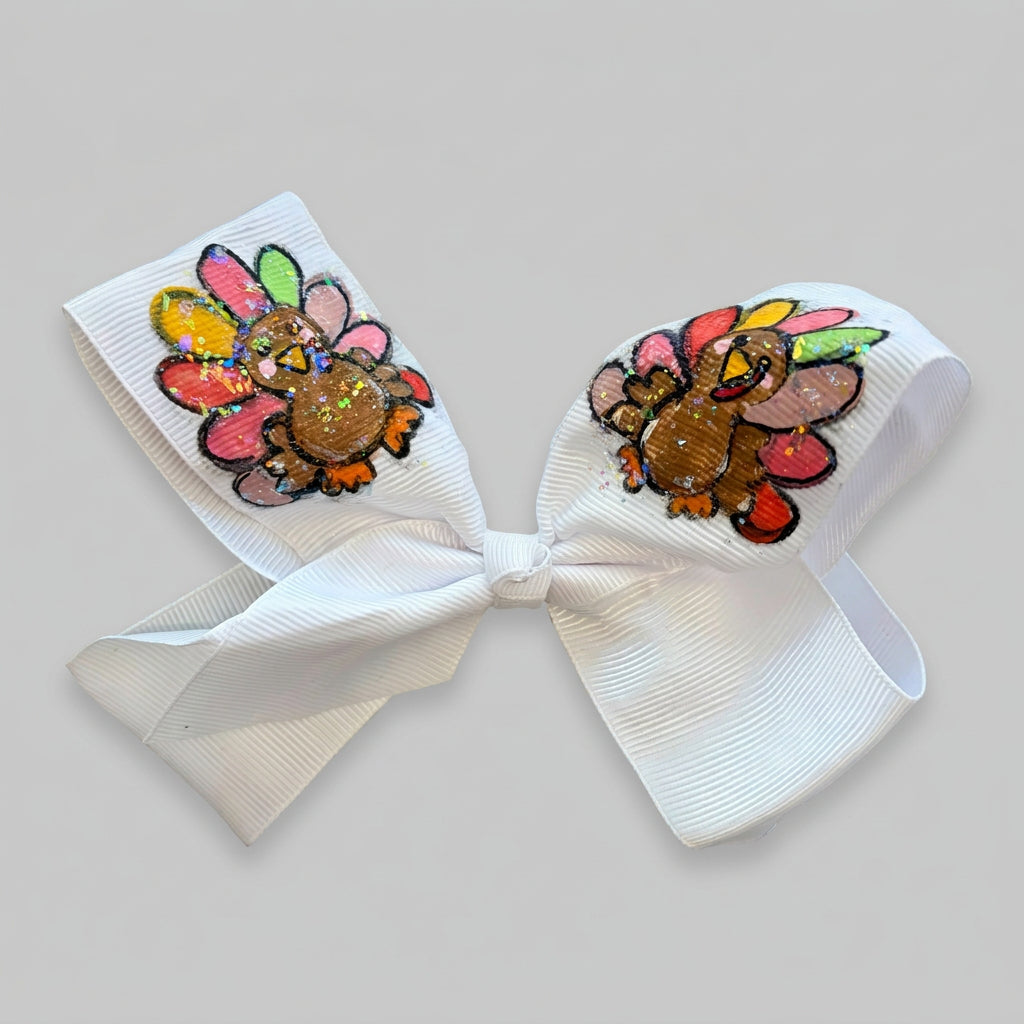 Heidi Davis Bows Cubs Hand Painted Bow Double Glitter - Little Miss Muffin Children & Home