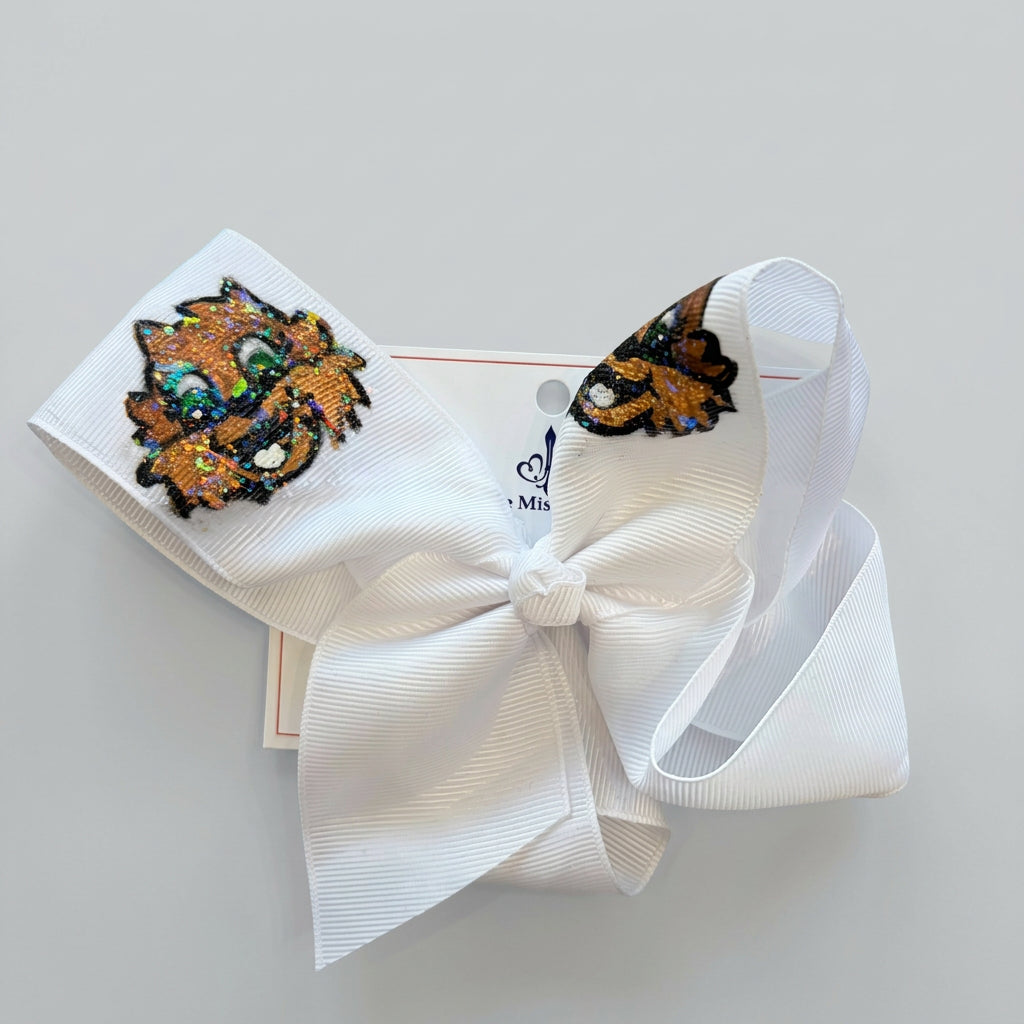 Heidi Davis Bows Cubs Hand Painted Bow Double Glitter - Little Miss Muffin Children & Home