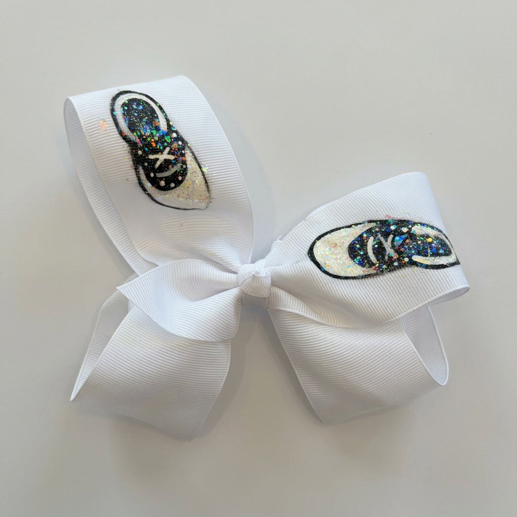 Heidi Davis Bows Cubs Hand Painted Bow Double Glitter - Little Miss Muffin Children & Home