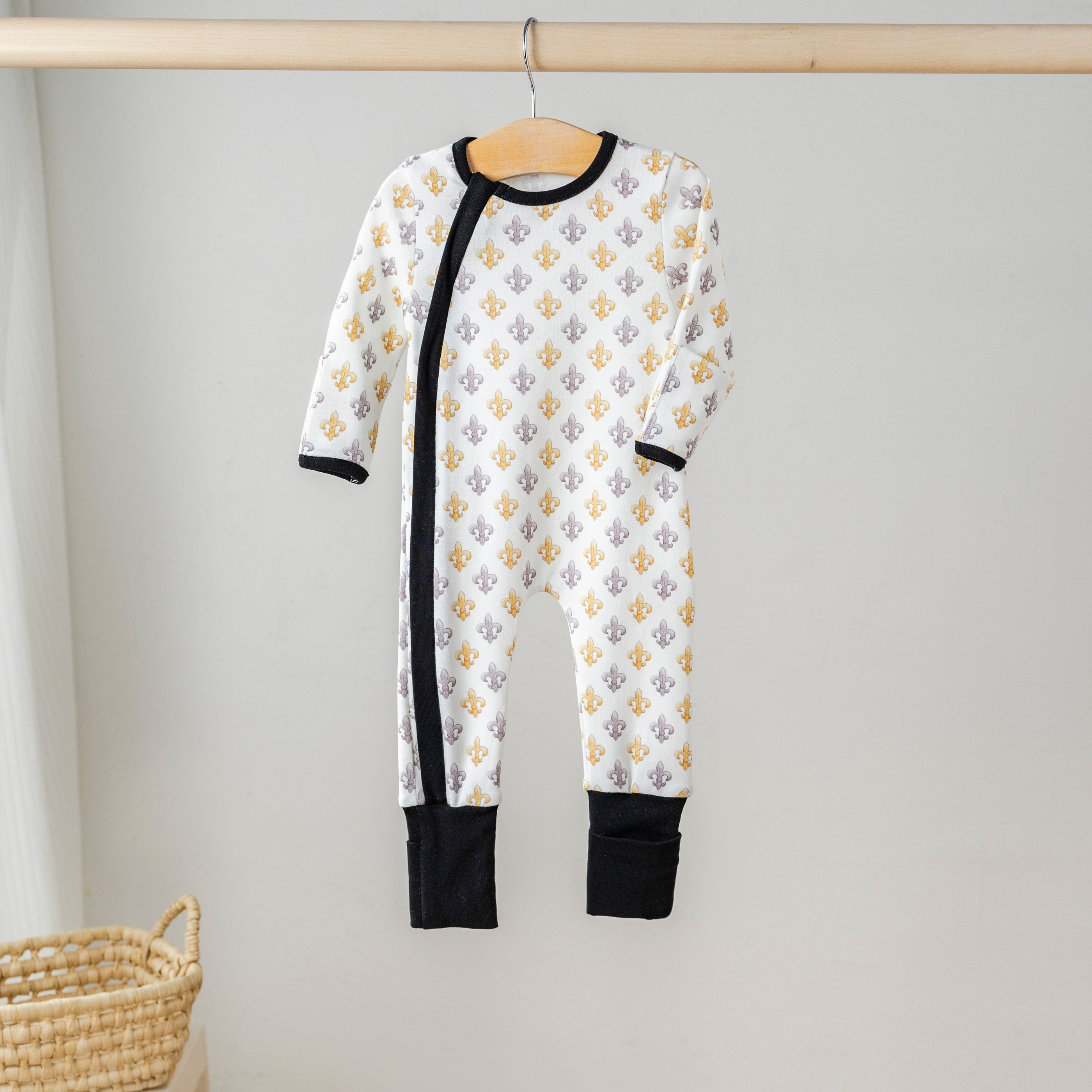 Nola Tawk Black & Gold Fleur De Lis Cotton Pajama Set - Little Miss Muffin Children & Home