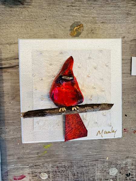 Dana Manly Art Red Bird Assorted Paintings - Little Miss Muffin Children & Home