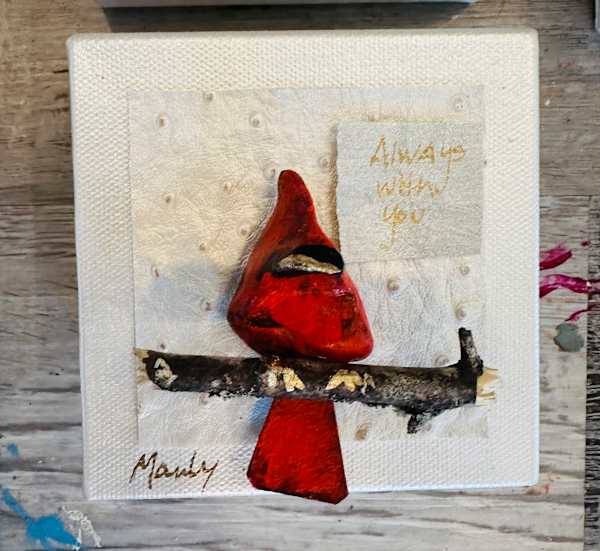 Dana Manly Art Red Bird Assorted Paintings - Little Miss Muffin Children & Home