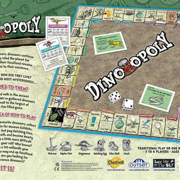 Dino Opoly Board Game, by Late for the Sky