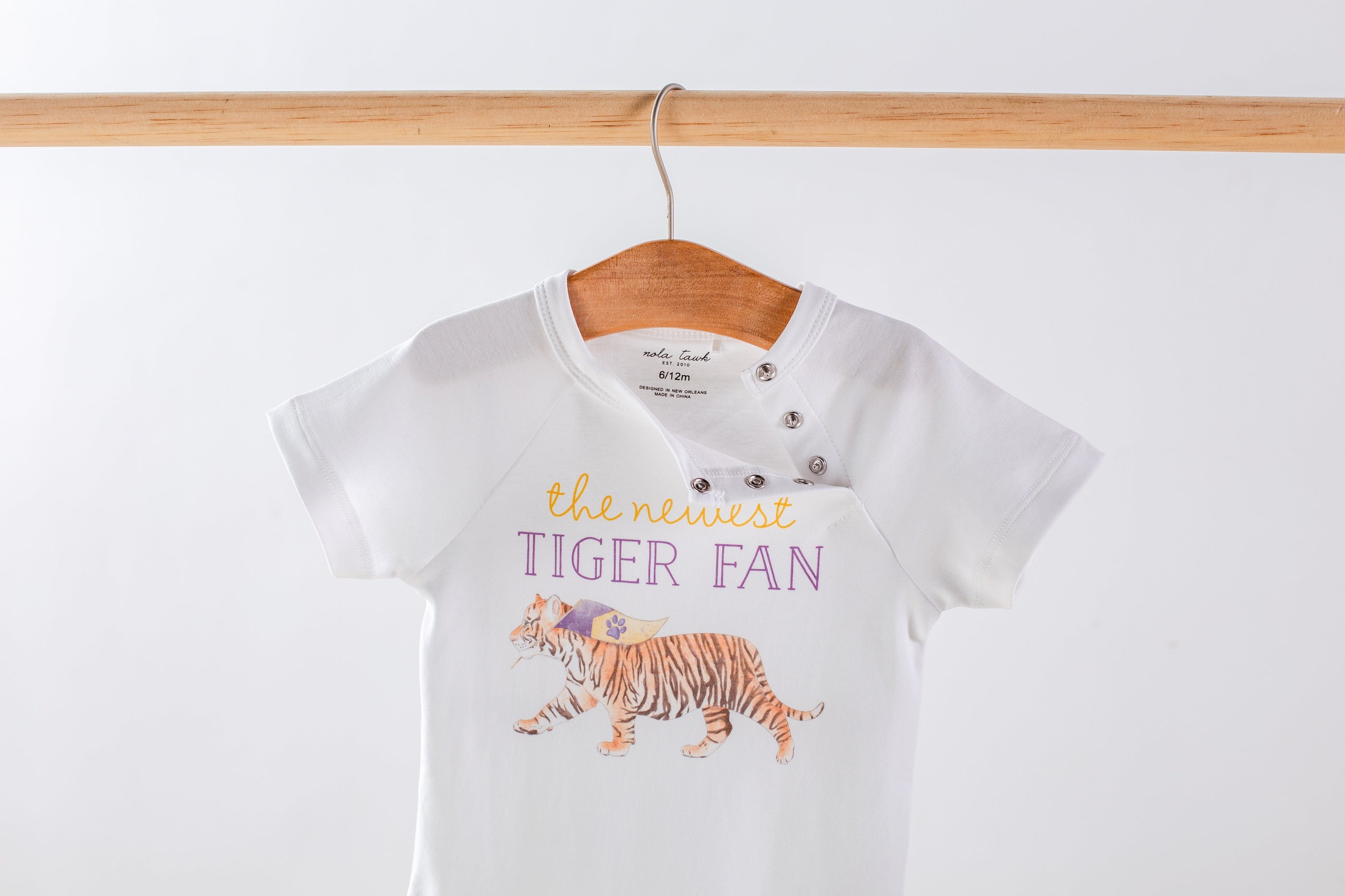 Nola Tawk Nola Tawk The Newest Tiger Fan Onesie - Little Miss Muffin Children & Home