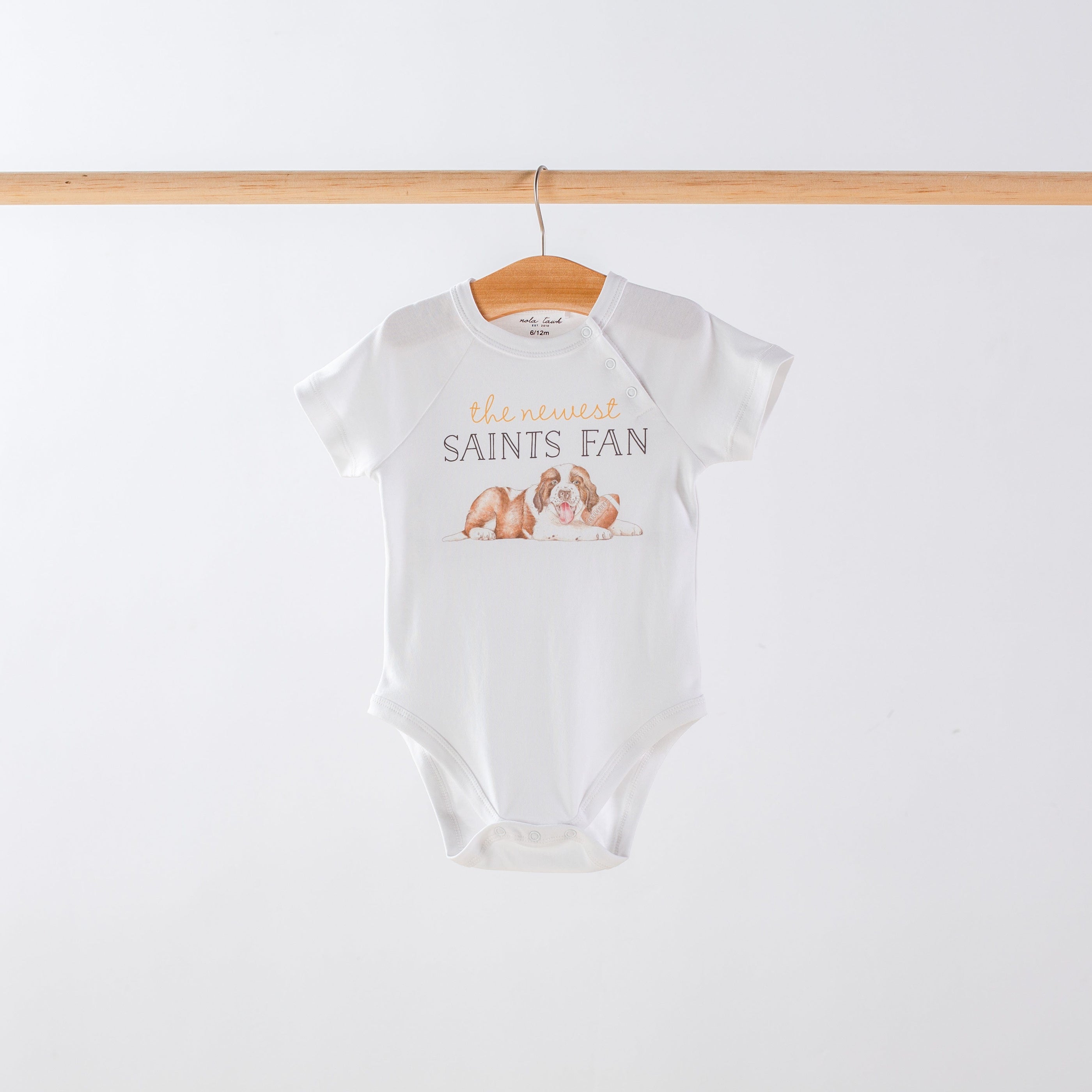Nola Tawk Nola Tawk The Newest Saints Fan Onesie - Little Miss Muffin Children & Home