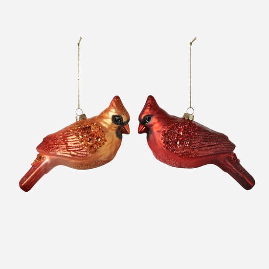 180 Degrees 180 Degrees Cardinal Glass Ball 6.75" Ornament, 2 Color Available - Little Miss Muffin Children & Home