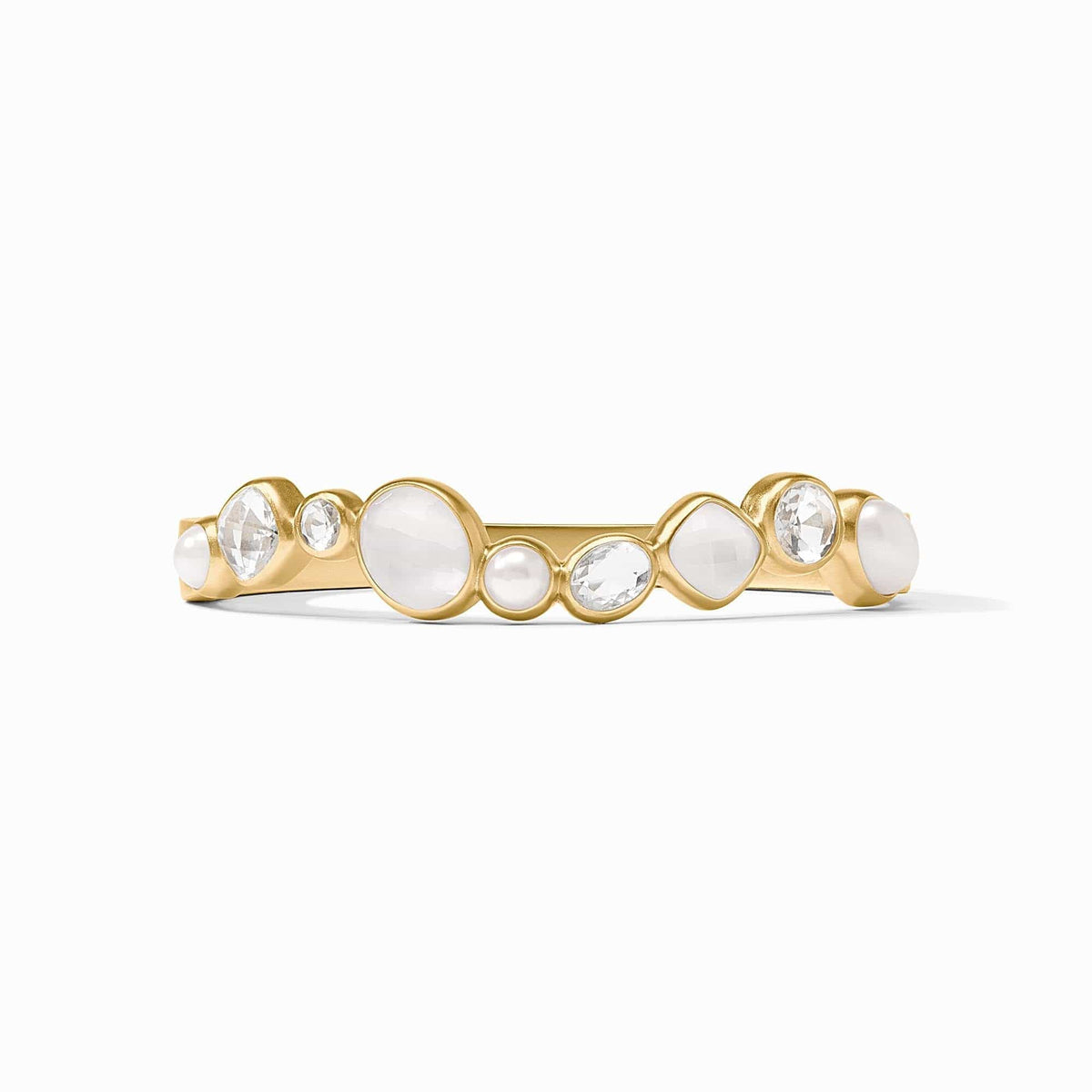 Julie Vos Julie Vos Kaleidoscope Hinge Bangle with Iridescent Clear Crystal Stones - Little Miss Muffin Children & Home