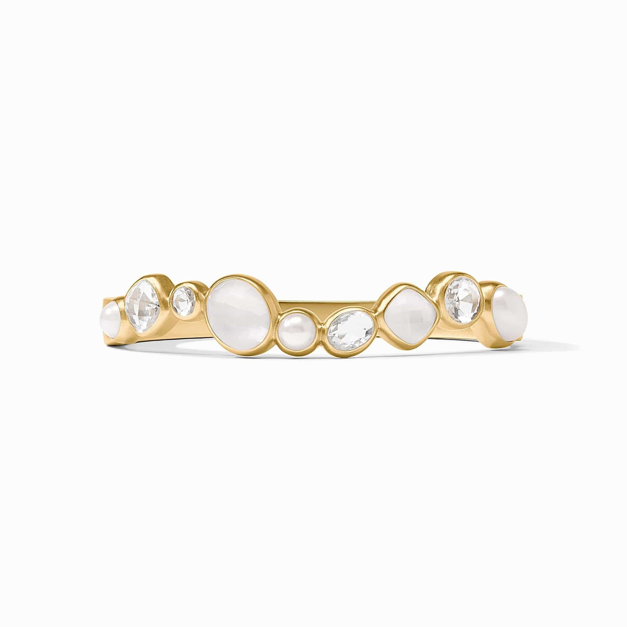 Julie Vos Julie Vos Kaleidoscope Hinge Bangle with Iridescent Clear Crystal Stones - Little Miss Muffin Children & Home