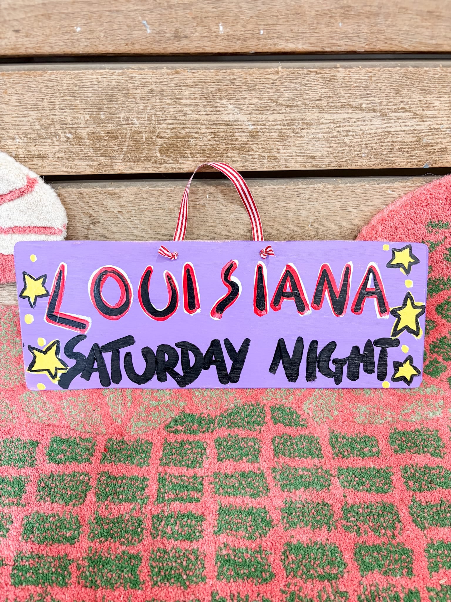 LA Saturday Night 6"x16" Wood Sign