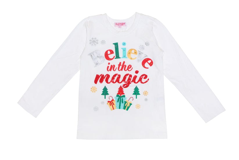 Joyous and Free Joyous and Free Girl's  Long Sleeve Believe Tee - Little Miss Muffin Children & Home