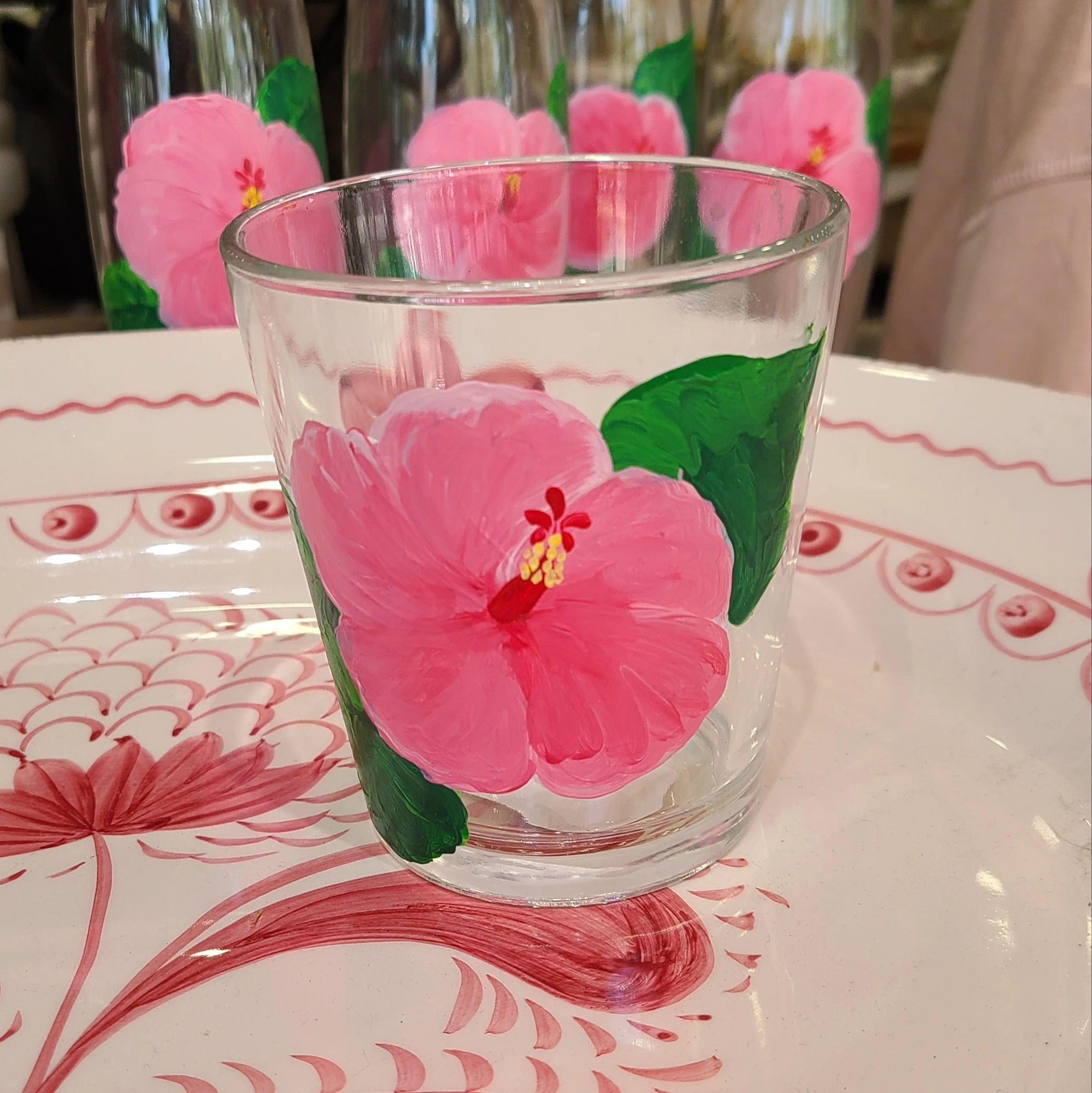 Michelle's Art Box Michelle's Art Box Hibiscus Glass Collection - Little Miss Muffin Children & Home