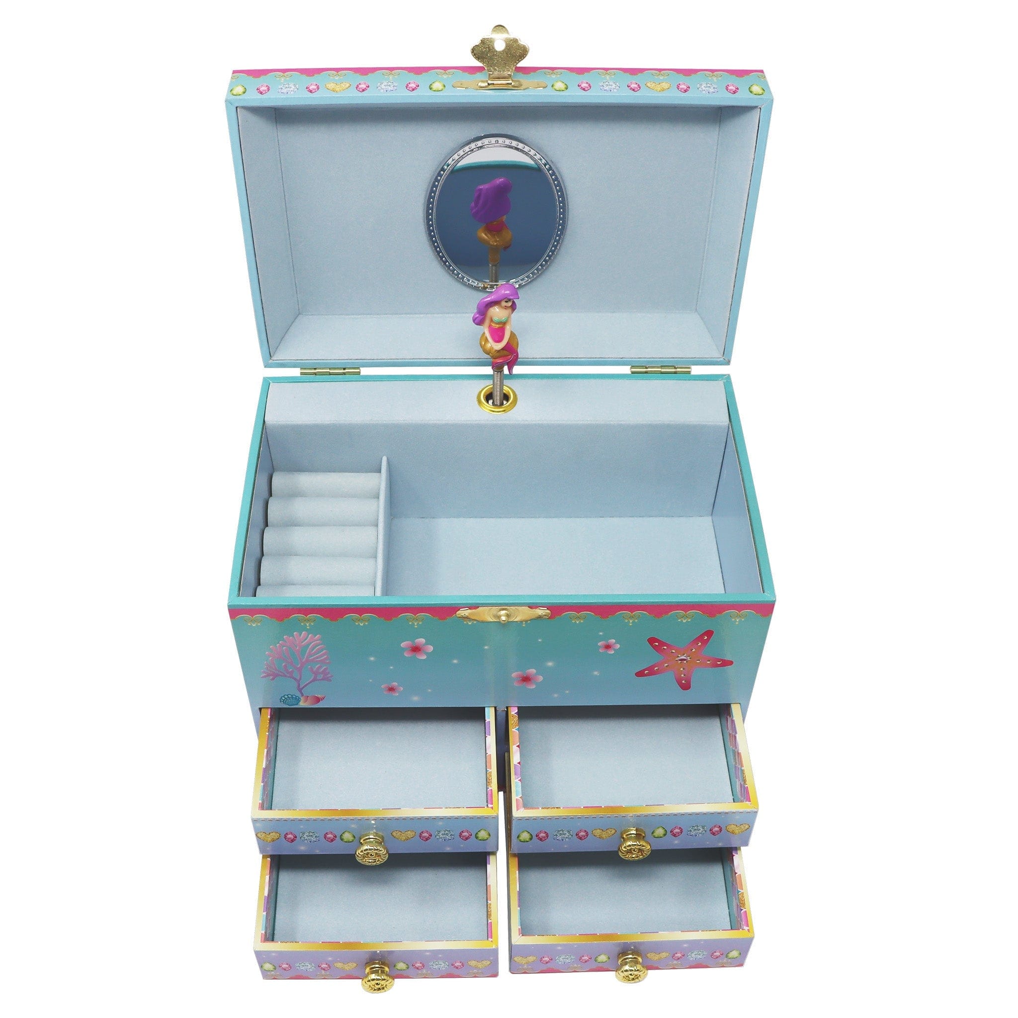 Pink Poppy Pink Poppy Shimmering Mermaid Medium Musical Jewelry Box - Little Miss Muffin Children & Home