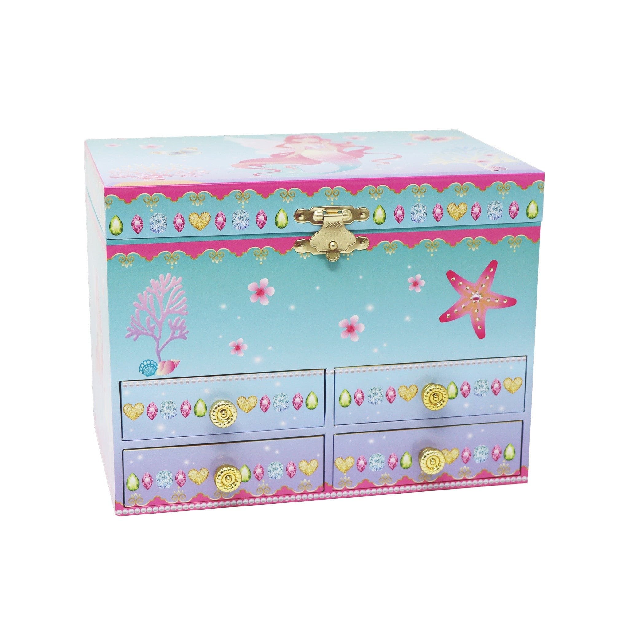 Pink Poppy Pink Poppy Shimmering Mermaid Medium Musical Jewelry Box - Little Miss Muffin Children & Home